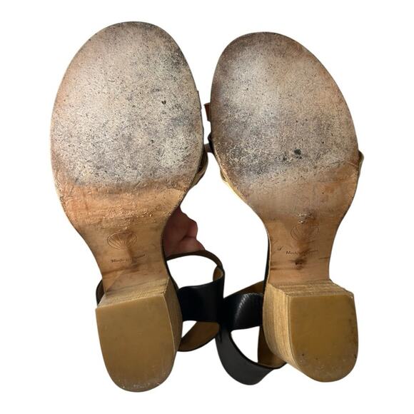 Coclico Spain multi color leather strappy stacked heel sandals. Size 41/10.5 - Picture 6 of 8